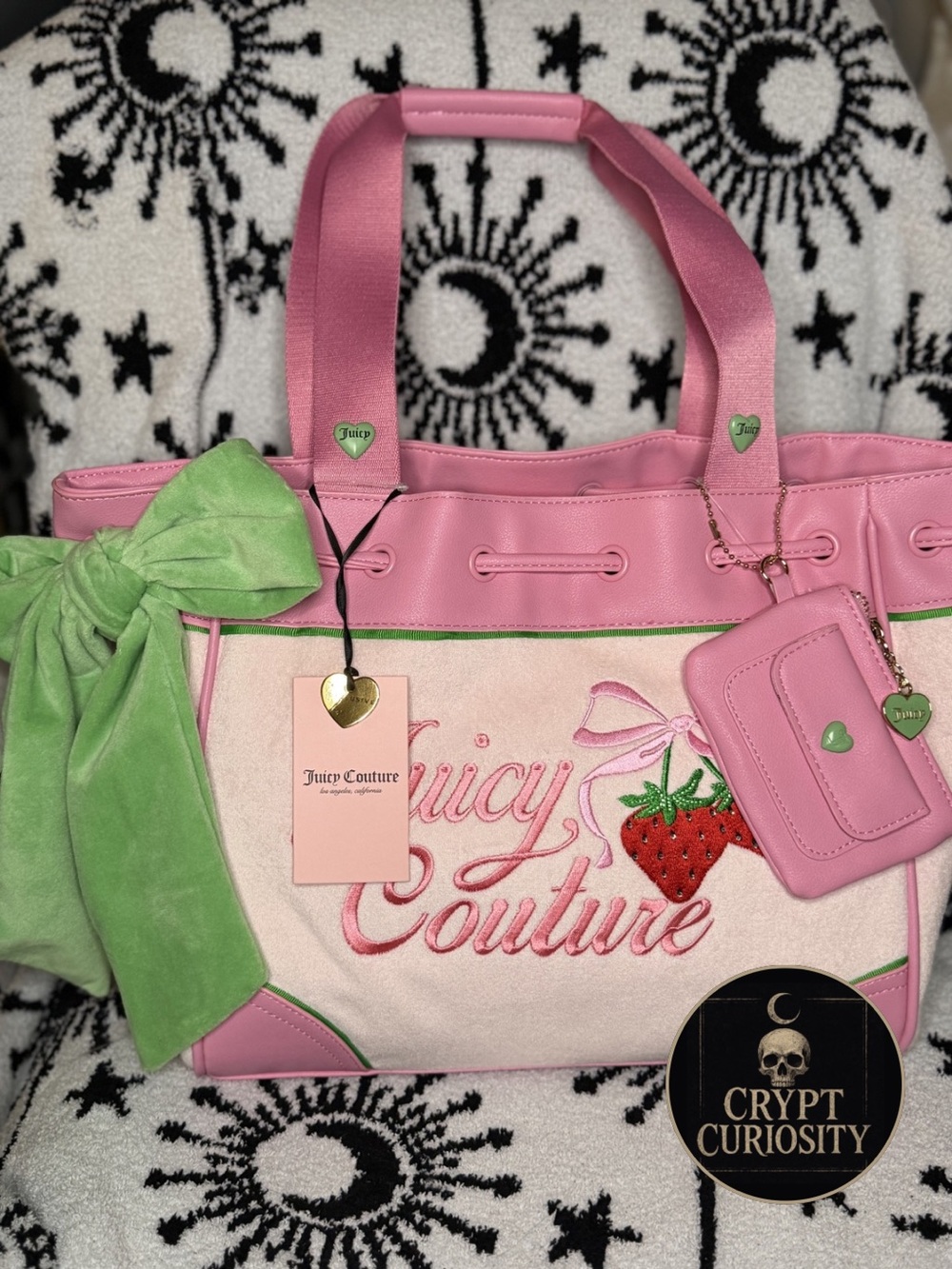 NWT Juicy Couture Retro Strawberry Daydreamer Tote – Powdered Blush